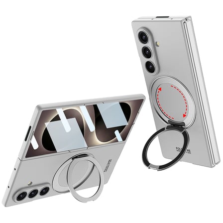 Lexroo Galaxy Z Fold 8 Ultra Kılıf M-safe Şarj Özellikli Kıpta Yüzüklü Kamera Korumalı Kılıf - Siyah