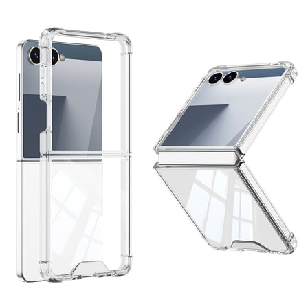 Lexroo Galaxy Z Flip 7 Kılıf Full Camlı Kıpta Kılıf - Mavi
