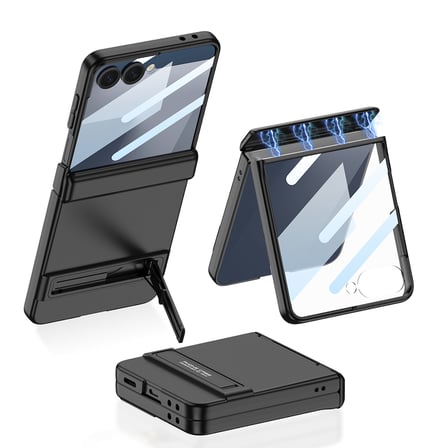 Lexroo Galaxy Z Flip 7 Kılıf Kıpta Standlı Kılıf - Gri