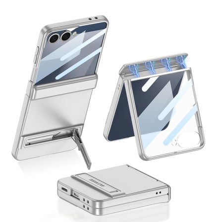 Lexroo Galaxy Z Flip 7 Kılıf Kıpta Standlı Kılıf - Gri