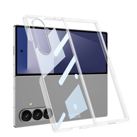 Lexroo Galaxy Z Fold 7 Kılıf Full Camlı Kıpta Kılıf - Şeffaf