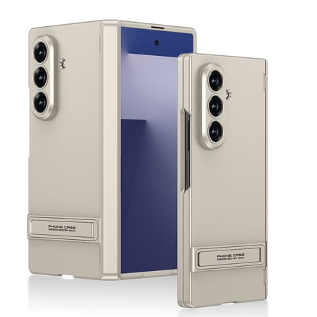 Lexroo Galaxy Z Fold 7 Kılıf Kıpta Standlı Kılıf - Gümüş