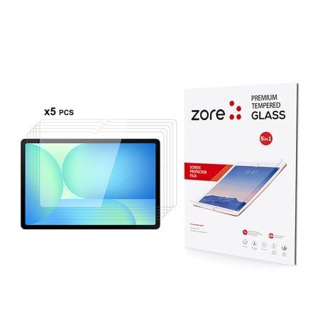 Lexroo Galaxy Tab S10 FE Plus 5in1 Tablet Temperli Cam Ekran Koruyucu - Şeffaf