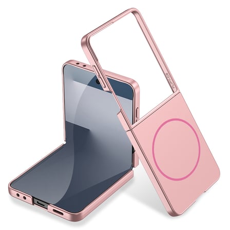 Lexroo Galaxy Z Flip 7 Kılıf Wireless Şarj Özellikli Kıpta M-safe Kılıf - Pembe