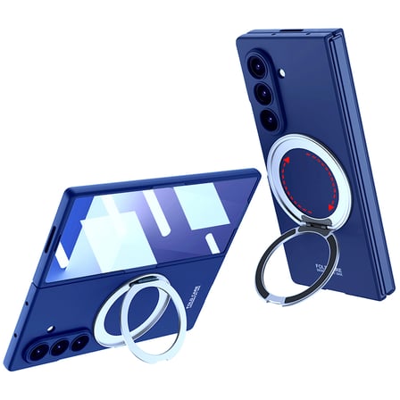 Lexroo Galaxy Z Fold 7 Kılıf M-safe Şarj Özellikli Kıpta Yüzüklü Kamera Korumalı Kılıf - Siyah