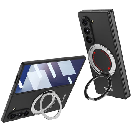 Lexroo Galaxy Z Fold 7 Kılıf M-safe Şarj Özellikli Kıpta Yüzüklü Kamera Korumalı Kılıf - Siyah