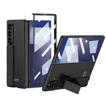 Lexroo Galaxy Z Fold 7 Kılıf Standlı Kıpta Qstand Kılıf - Siyah