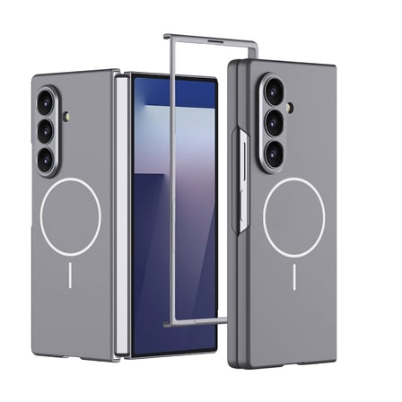 Lexroo Galaxy Z Fold 7 Kılıf Wireless Şarj Özellikli Kıpta M-safe Kılıf - Gri