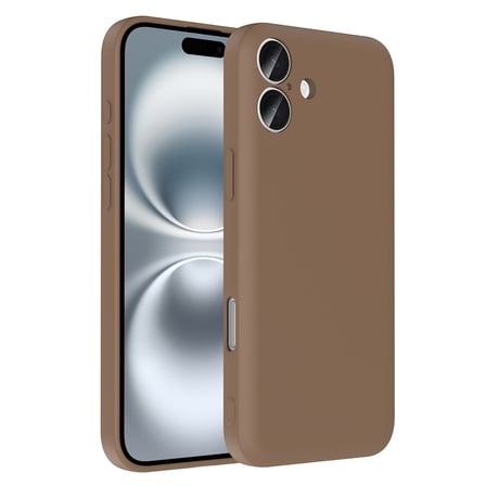 Lexroo iPhone 16 Plus Kılıf Kamera Korumalı Kartlık Hazneli Vitra Kılıf - Kahverengi