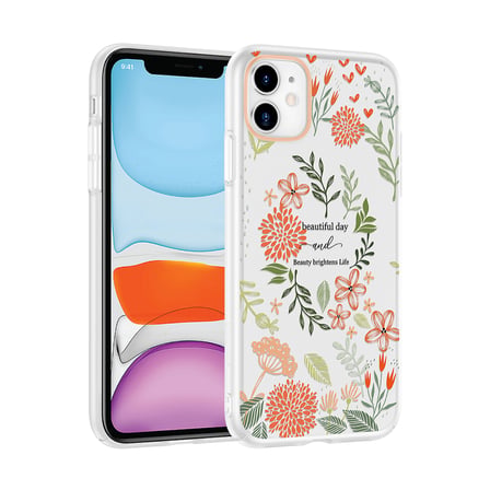 Lexroo iPhone 11 Kılıf Kamera Korumalı Desenli Klip Kılıf - Mavi Lale