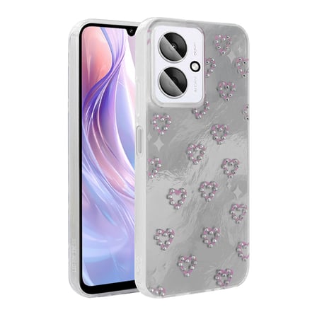 Lexroo Xiaomi Poco C65 Kılıf Kamera Korumalı Figürlü Ponti Silikon Kılıf - Açık Mavi