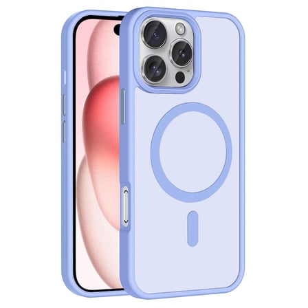 Lexroo iPhone 16 Pro Kılıf M-safe Şarj Özellikli Mat Arka Yüzey Sio Kılıf - Lila