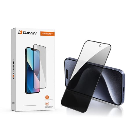 Lexroo iPhone 16 5D Privacy Cam Ekran Koruyucu - Siyah