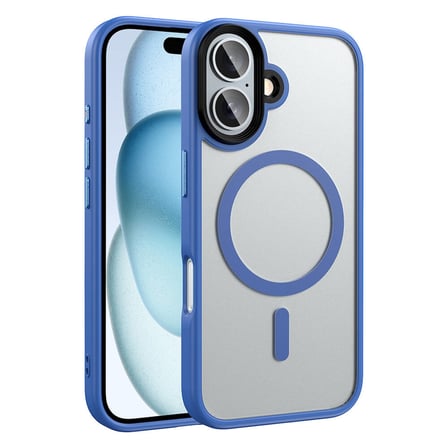 Lexroo iPhone 16 Plus Kılıf Mat Arka Yüzey Wireless Şarj Özellikli Flet M-safe Kılıf - Sarı