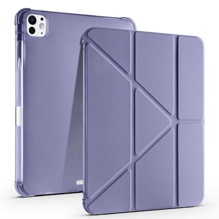 Lexroo iPad Pro 11 2025 M5 Kılıf Tri Folding Kalem Bölmeli Standlı Kılıf - Mor