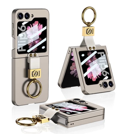 Lexroo Galaxy Z Flip 6 Kılıf Z Harfli Yüzüklü Kıpta Kılıf - Yeşil