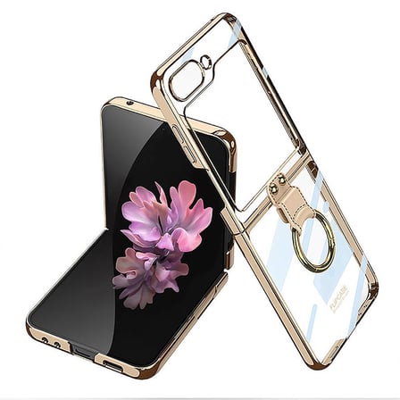 Lexroo Galaxy Z Flip 6 Kılıf Yüzüklü Kıpta Kılıf - Siyah
