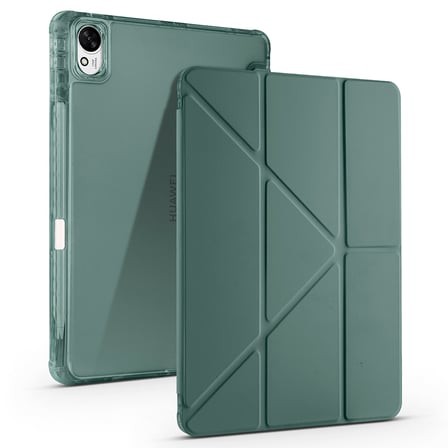Lexroo Huawei Matepad 11.5 2025 Kılıf Tri Folding Kalem Bölmeli Standlı Kılıf - Koyu Mor