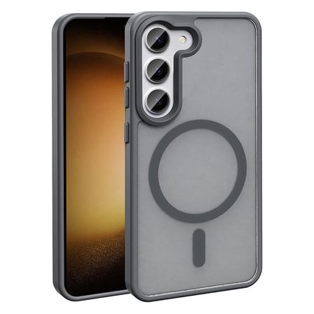 Lexroo Galaxy S23 Kılıf M-safe Şarj Özellikli Mat Arka Yüzey Sio Kılıf - Gri