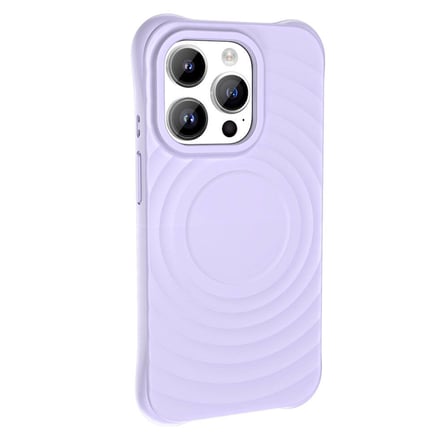 Lexroo iPhone 14 Pro Max M-safe Şarj Özellikli Airbagli Mat Görünümlü Hepi Kılıf - Lila