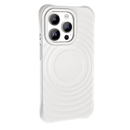 Lexroo iPhone 14 Pro M-safe Şarj Özellikli Airbagli Mat Görünümlü Hepi Kılıf - Beyaz