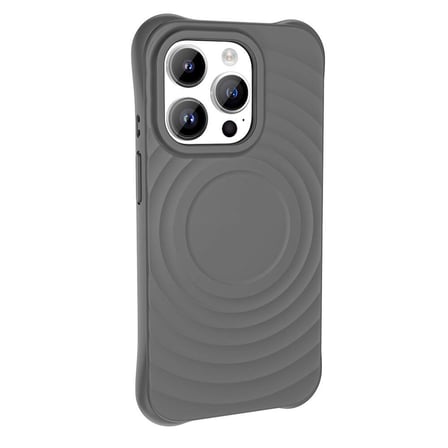 Lexroo iPhone 14 Pro M-safe Şarj Özellikli Airbagli Mat Görünümlü Hepi Kılıf - Gri