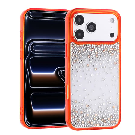 Lexroo iPhone 18 Pro Max Kılıf Airbag Tasarımlı Damla Taşlı Şeffaf Pera Silikon Kılıf - Şeffaf