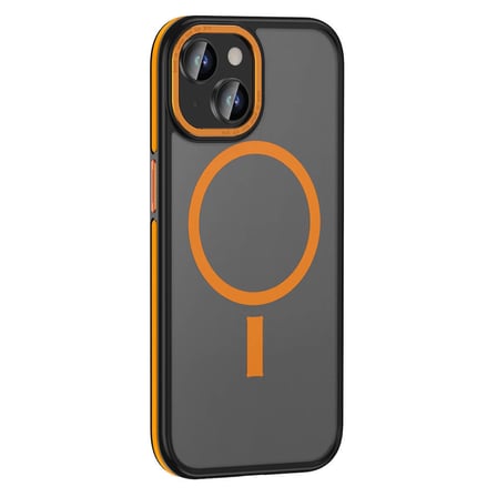 Lexroo iPhone 14 Kılıf M-safe Şarj Özellikli Mat Görünümlü Ant Kılıf - Turuncu