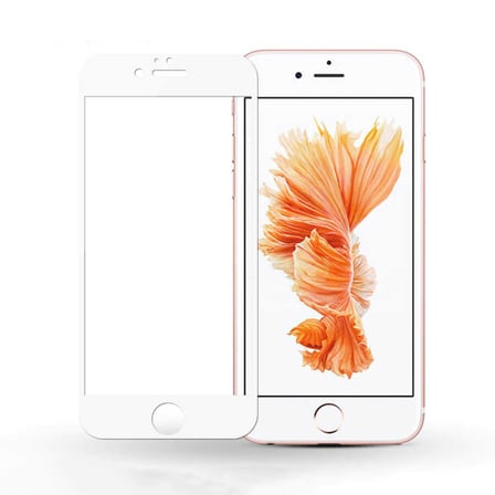 Lexroo iPhone 8 Plus Davin 5D Cam Ekran Koruyucu - Beyaz