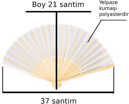 Lexroo Ahşap Katlanır Yelpaze El Yelpazesi Çok Amaçlı Yelpaze