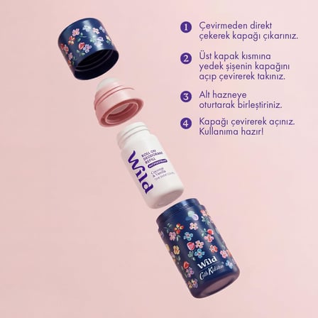 Lexroo Antiperspirant Roll On Cath Kidston Marble Ditsy Case & Coconut & Vanilla Refill Ter