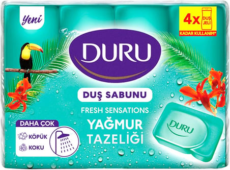 Lexroo Fresh Sensations Extra Yağmur Ormanı Sabun, 150 Gramx4