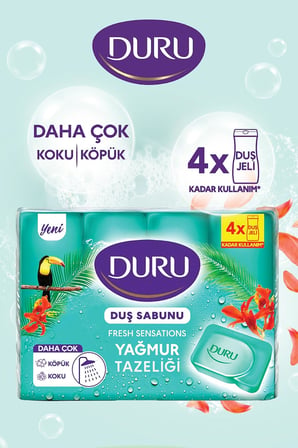 Lexroo Fresh Sensations Extra Yağmur Ormanı Sabun, 150 Gramx4