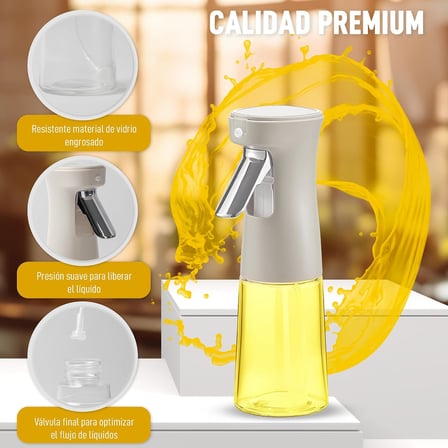 Lexroo Püskürtme Yağ Spreyi Mutfak İçin Cam Yağ Dağıtıcısı, 240 Ml, Yağ Püskürtücüsü İnce Sis Spreyi
