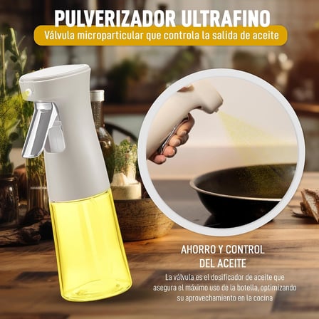 Lexroo Püskürtme Yağ Spreyi Mutfak İçin Cam Yağ Dağıtıcısı, 240 Ml, Yağ Püskürtücüsü İnce Sis Spreyi