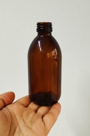 Lexroo Amber Ecza Şişesi, 250 ml, Kahverengi Cam, Plastik Contalı Kilit Kapak