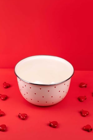 Lexroo Cupid Emaye Karıştırma Ve Salata Kabı 24Cm 4 Litre (Ocağa Da Koyulabilir)