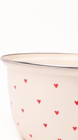 Lexroo Cupid Emaye Karıştırma Ve Salata Kabı 24Cm 4 Litre (Ocağa Da Koyulabilir)
