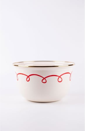 Lexroo Merry Yılbaşı Özel Emaye Karıştırma Kabı- 24Cm 4 Litre
