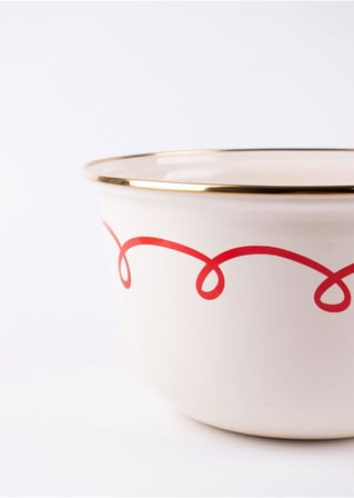 Lexroo Merry Yılbaşı Özel Emaye Karıştırma Kabı- 24Cm 4 Litre