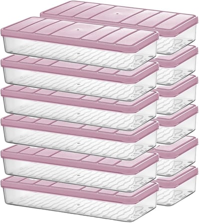 Lexroo Nora 12'li 1.2 Litre Küçük Boy Açık Pembe Saklama Kabı