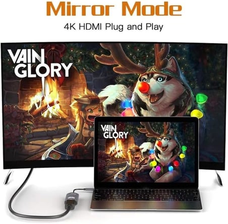 Lexroo Type-C to HDMI Kablo, 4K 30Hz Yüksek Hızlı