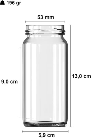 Lexroo 3 Adet 224 ml Cam Kavanoz, Gold Metal Kapaklı, Şeffaf Konserve Kavanozu (224 Mililitre)