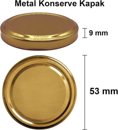 Lexroo 3 Adet 224 ml Cam Kavanoz, Gold Metal Kapaklı, Şeffaf Konserve Kavanozu (224 Mililitre)
