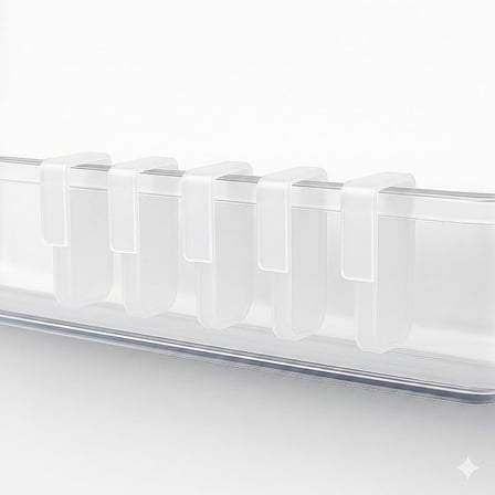 Lexroo Çok Amaçlı Buzdolabı Raf Ayırıcı 5’li Set, Şeffaf Plastik Düzenleyici Aparat