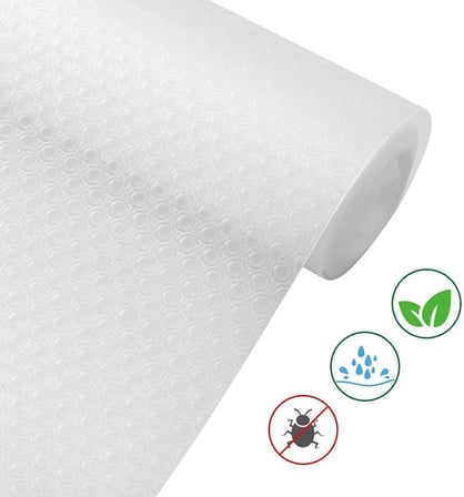 Lexroo (45cm x 10metre) Şeffaf Kaymaz Dolap İçi Çekmece Raf Örtüsü Çekmece Astarı Raf Astarı
