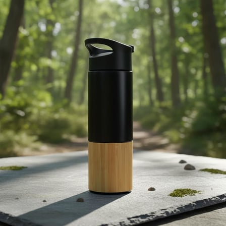 Lexroo 450 ml Bambu Kaplamalı Çelik Termos