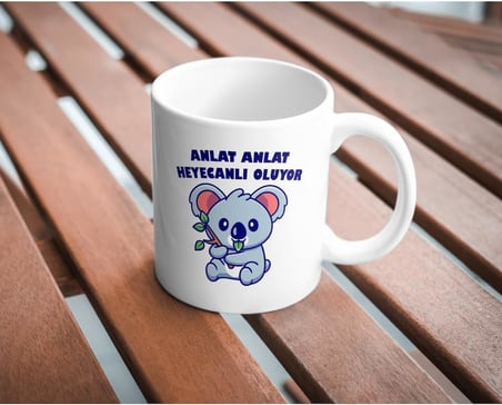 Lexroo Anlat Anlat Baskılı Sevimli Kupa Bardak Komik Yazılı Hediyelik Çay Kahve Kupası Coffee Mug