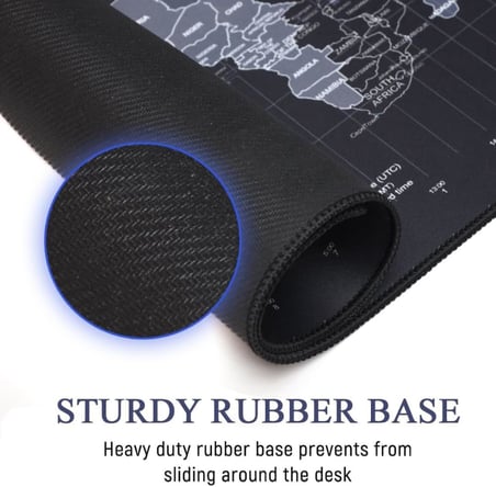 Lexroo Dünya Haritası Ekstra Büyük Genişletilmiş Kaymaz Kauçuk Oyun Mouse Pad & Klavye Masa Mat
