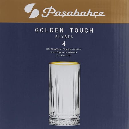 Lexroo Golden Touch Meşrubat Bardağı - 4'lü